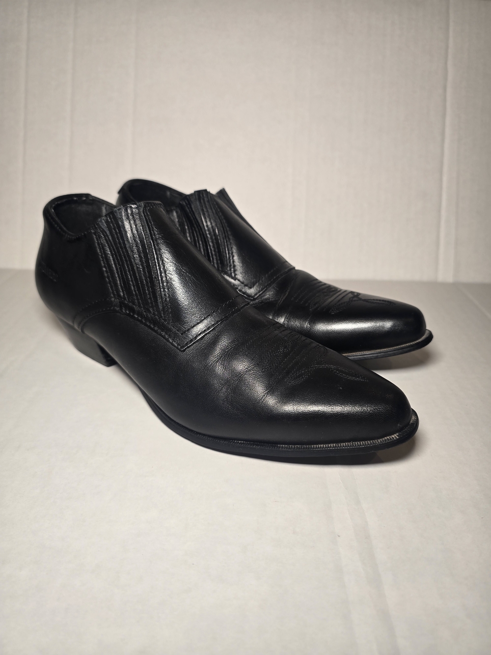 Durango Black Leather Women's Low-Heel Ankle Boots